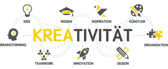 Kreativität Vektor Grafik Icons Piktogramme