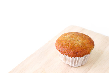 banana cake muffin cupcake pastry on white background