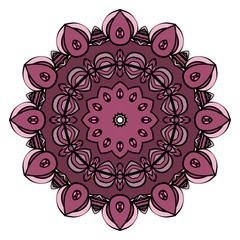 Modern Decorative Cicle Vector Shapes. Floral mandala. Vector illustration