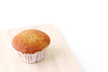 banana cake muffin cupcake pastry on white background