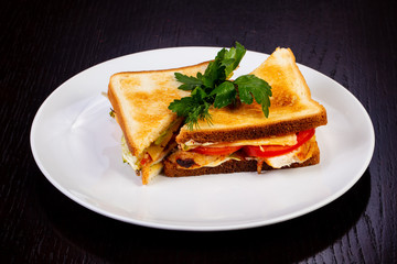 Delicious chicken sandwich
