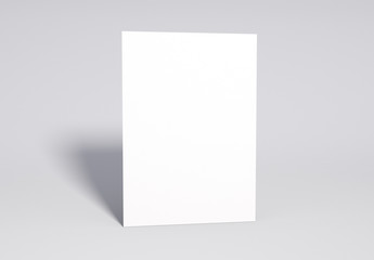 Blank white Page Mock up, 3d rendering. Soft shadow. - obrazy, fototapety, plakaty