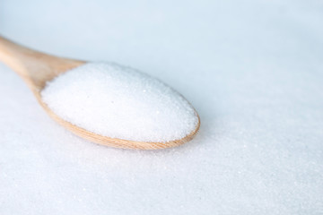 salt white  food cooking on spoon and background