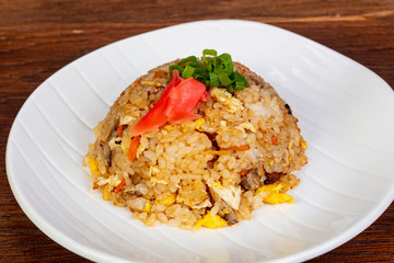 Stir fry rice with chicken