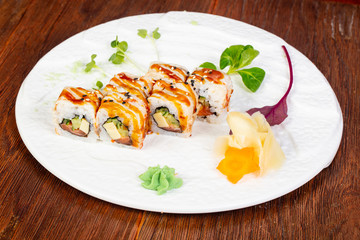 Japanese roll with eel