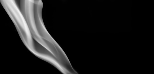 Obraz premium Cigarette Smoke Capture On A Dark Room