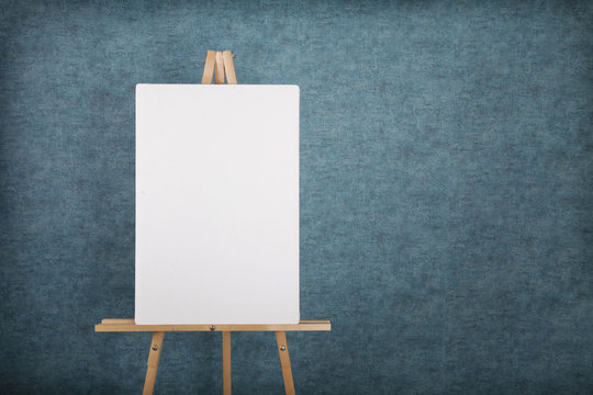 Blank Art Board, Wooden Easel, Front View, Isolated On White Stock Photo,  Picture and Royalty Free Image. Image 13406175.