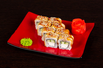 Japanese roll with eel