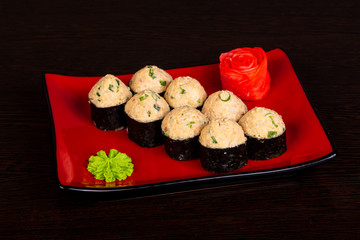 Japanese roll with chicken