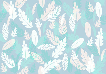 Foliage Seamless Pattern,Hand drawing art background,Nature,leaf,fields,Meadow