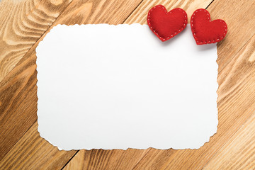 Blank paper for writing message