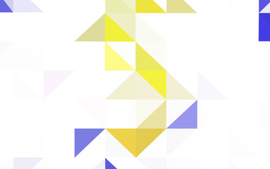 Light Pink, Yellow vector polygonal template.