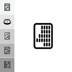 Collection of 6 abacus filled icons