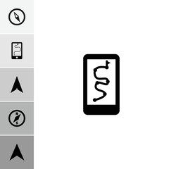 Collection of 6 navigator filled icons