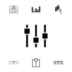 Collection of 7 balance filled and outline icons