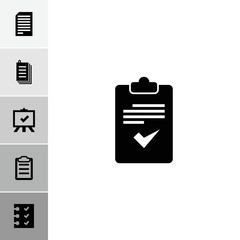 Collection of 6 clipboard filled icons