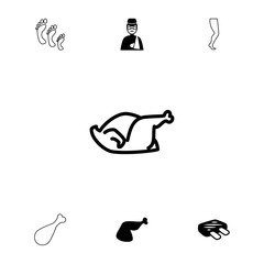 Collection of 7 leg filled and outline icons