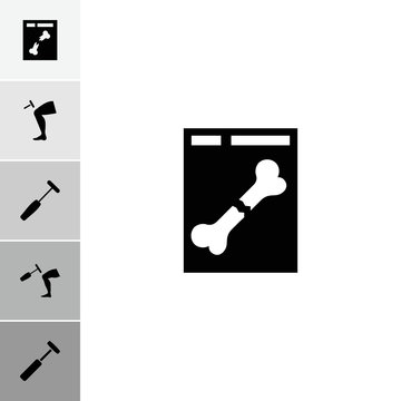 Collection of 6 knee filled icons