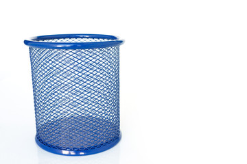 pen pencil holder empty on white background