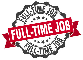full-time job stamp. sign. seal