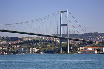 First Bosphorus Bridge in Istanbul. Turkey
