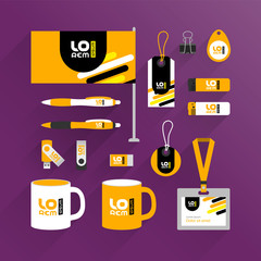 Corporate identity template and promotional gifts