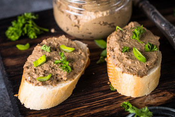 Pate from beef liver. 