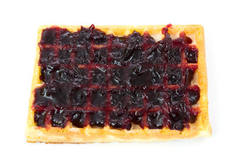 gaufre à la confiture