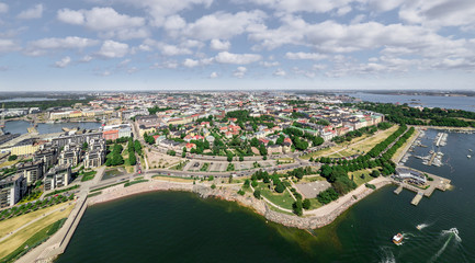 Fototapeta premium Panoramic aerial view of Helsinki, Finland