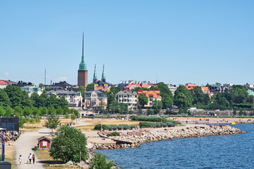 View of the Eira district and Mikael Agricola Church, Helsinki, Finland