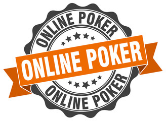 online poker stamp. sign. seal