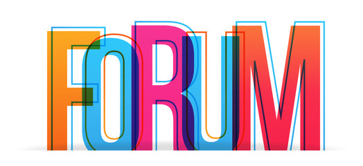 Forum colorful vector word.