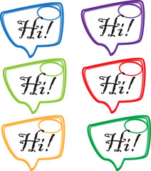 Speech bubbles Icon vector flat design