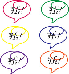 Speech bubbles Icon vector flat design