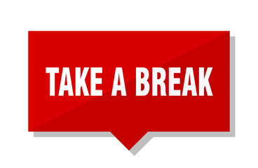 take a break red tag
