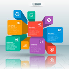 Abstract 3D Paper Infographics