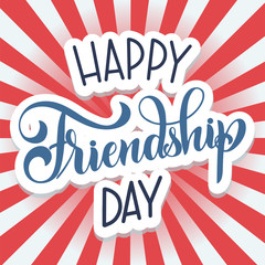 Friendship day hand drawn lettering. Vector elements for invitations, posters, greeting cards. T-shirt design. Friendship quotes.