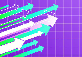 Abstract colored background with arrows