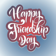 Friendship day hand drawn lettering. Vector elements for invitations, posters, greeting cards. T-shirt design. Friendship quotes.