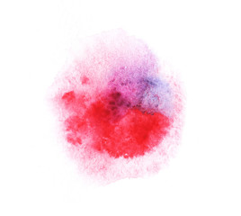 A bright pink formless watercolor blot silhouette 