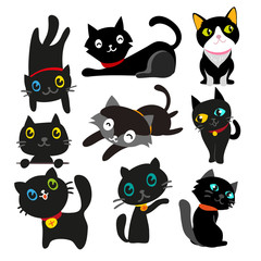 cat vector collection design