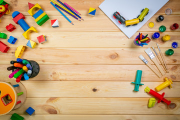 Day care concept - toy and art supply