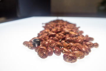 beans on white background