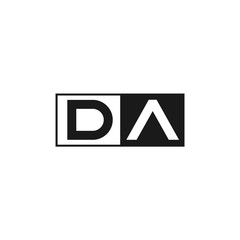 Initial Letter DA Logo Template Design