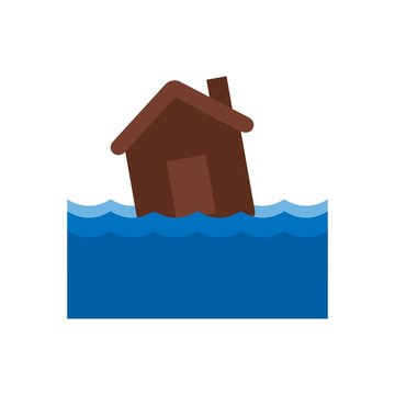House drowning in the water