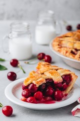 Homemade Cherry Pie with a Flaky Crust