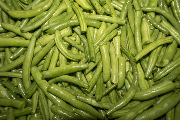bright green asparagus on a frying pan