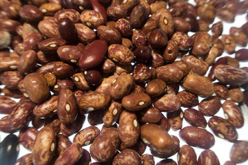 beans on white background