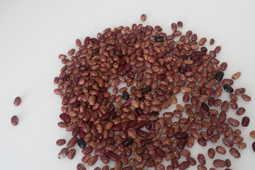 beans on white background