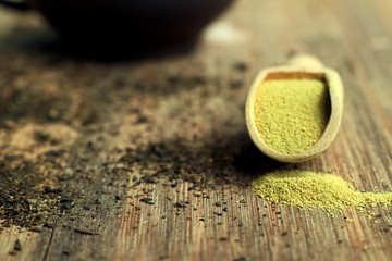 Matcha green tea powder